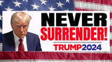 Trump NEVER Surrender Mugshot 2024 Sticker