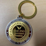 2nd Amendment Gold-Plated Keychain