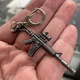 AR-15 Shaped Metal Key Chain & Zipper Pull