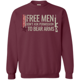 Free Men Don't Ask to Bear Arms Sweatshirt 8 oz.