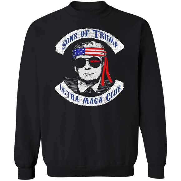 Sons of Trump - Ultra MAGA Club -  Crewneck Pullover Sweatshirt