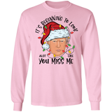 Trump Christmas Miss Me Long Sleeve Cotton T-Shirt