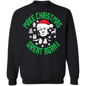 Make Christmas Great Again Trump Crewneck Pullover Sweatshirt