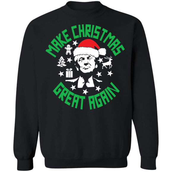 Make Christmas Great Again Trump Crewneck Pullover Sweatshirt