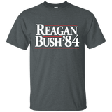 Reagan Bush '84 Presidential Election Retro T-Shirt (Dark Shirts)