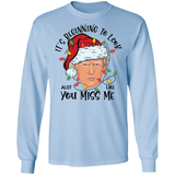 Trump Christmas Miss Me Long Sleeve Cotton T-Shirt