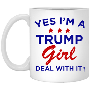 Yes I'm A Trump Girl White Mug