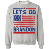 Let's Go Brandon Large Flag  Crewneck Pullover Sweatshirt