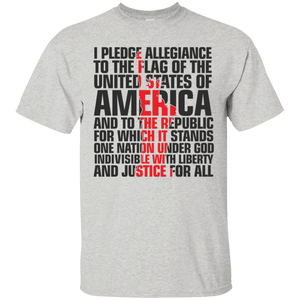 USA Pledge of Allegiance Patriotic Tee