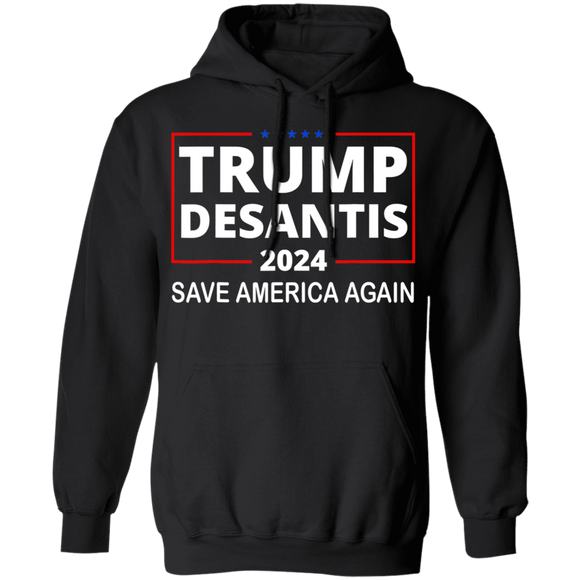 Trump Desantis 2024 Pullover Hoodie