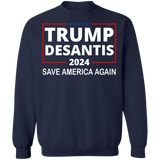 Trump Desantis 2024 Crewneck Pullover Sweatshirt