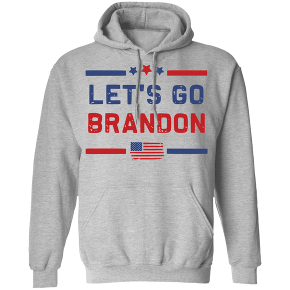 Let's Go Brandon USA Flag  Pullover Hoodie