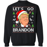 Trump Lets Go Brandon Christmas  Crewneck Pullover Sweatshirt