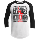 USA Pledge of Allegiance Patriotic Sporty Long Sleeve T-Shirt