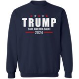 Trump 2024 Take America Back Campaign Crewneck Pullover Sweatshirt