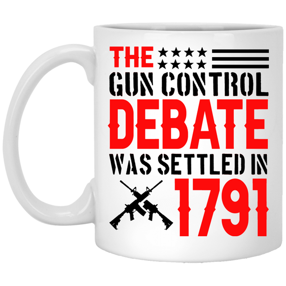 The 1791 Gun Debate 11 oz. White Mug