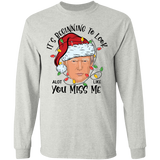 Trump Christmas Miss Me Long Sleeve Cotton T-Shirt