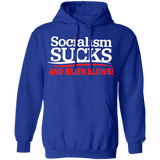 Socialism Sucks and Biden Blows Funny  Pullover Hoodie