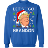 Trump Lets Go Brandon Christmas  Crewneck Pullover Sweatshirt