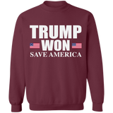 Trump WON - Save America -  Crewneck Pullover Sweatshirt