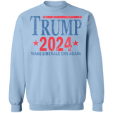 Trump 2024 Make Liberals Cry Again Crewneck Pullover Sweatshirt