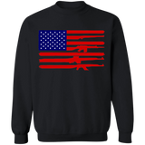 American Rifle Flag Gun Pride Crewneck Pullover Sweatshirt