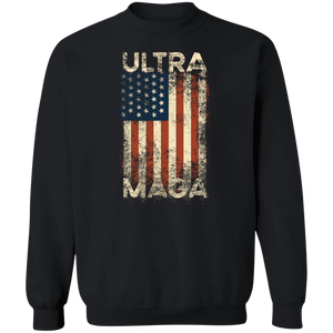 Trump Ultra MAGA Patriotic - Crewneck Pullover Sweatshirt