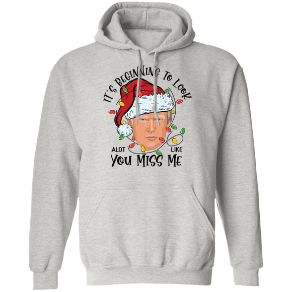 Trump Christmas Miss Me  Pullover Hoodie