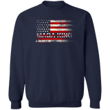 Trump MAGA King Flag - Crewneck Pullover Sweatshirt