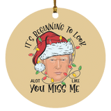 Trump Christmas Miss Me Circle Ornament