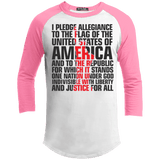 USA Pledge of Allegiance Patriotic Sporty Long Sleeve T-Shirt