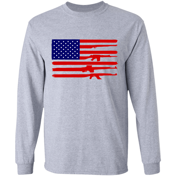 American Rifle Flag Gun Pride LS Ultra Cotton T-Shirt