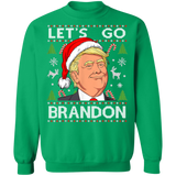 Trump Lets Go Brandon Christmas  Crewneck Pullover Sweatshirt