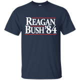 Reagan Bush '84 Presidential Election Retro T-Shirt (Dark Shirts)