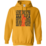 USA Pledge of Allegiance Patriotic Pullover Hoodie