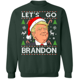 Trump Lets Go Brandon Christmas  Crewneck Pullover Sweatshirt