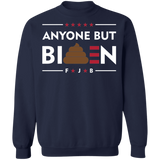 Funny Anyone But Biden  Crewneck Pullover Sweatshirt