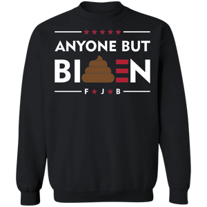 Funny Anyone But Biden  Crewneck Pullover Sweatshirt