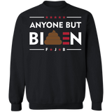 Funny Anyone But Biden  Crewneck Pullover Sweatshirt