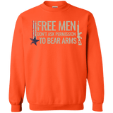 Free Men Don't Ask to Bear Arms Sweatshirt 8 oz.