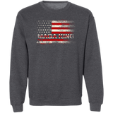 Trump MAGA King Flag - Crewneck Pullover Sweatshirt