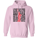 USA Pledge of Allegiance Patriotic Pullover Hoodie