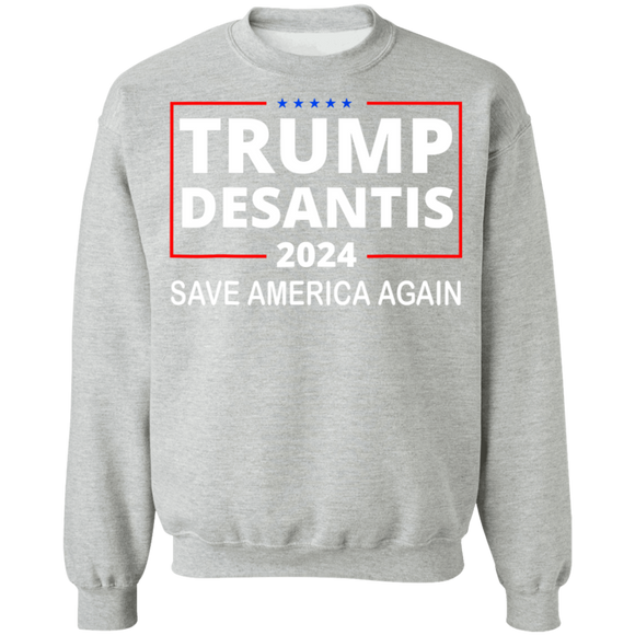 Trump Desantis 2024 Crewneck Pullover Sweatshirt