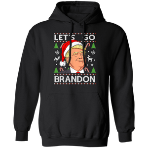 Trump Lets Go Brandon Christmas Pullover Hoodie