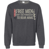 Free Men Don't Ask to Bear Arms Sweatshirt 8 oz.