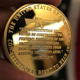 Pro-Gun Rights Full Color Collectable Coin - 24K GOLD Plated