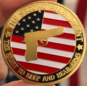 Pro-Gun Rights Full Color Collectable Coin - 24K GOLD Plated