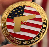 Pro-Gun Rights Full Color Collectable Coin - 24K GOLD Plated