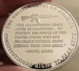 Pro-Gun Rights Full Color Collectible Coin - SILVER Plated