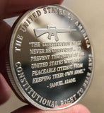 Pro-Gun Rights Full Color Collectible Coin - SILVER Plated